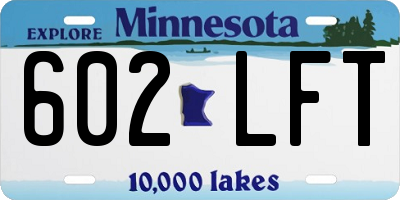 MN license plate 602LFT