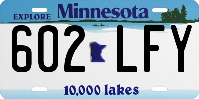 MN license plate 602LFY