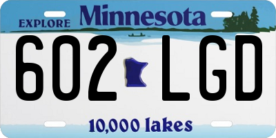MN license plate 602LGD