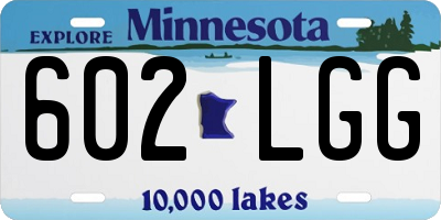 MN license plate 602LGG