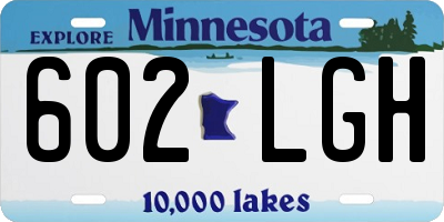 MN license plate 602LGH
