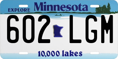 MN license plate 602LGM