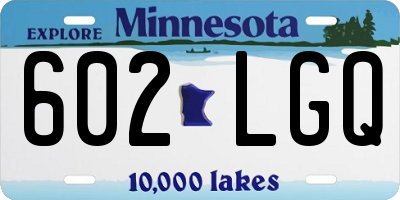 MN license plate 602LGQ