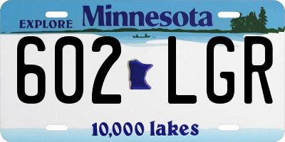 MN license plate 602LGR