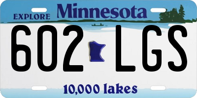 MN license plate 602LGS