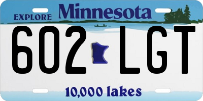 MN license plate 602LGT