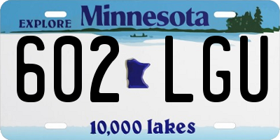 MN license plate 602LGU