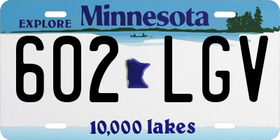 MN license plate 602LGV