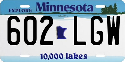 MN license plate 602LGW