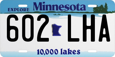 MN license plate 602LHA