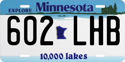 MN license plate 602LHB
