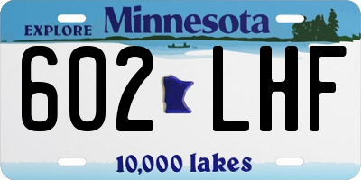MN license plate 602LHF