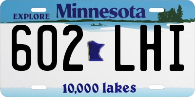 MN license plate 602LHI