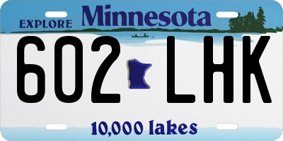MN license plate 602LHK