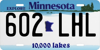 MN license plate 602LHL
