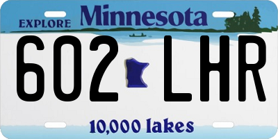 MN license plate 602LHR