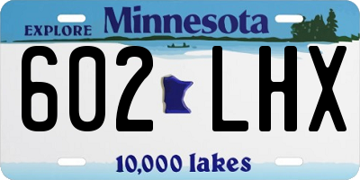 MN license plate 602LHX