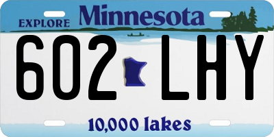 MN license plate 602LHY
