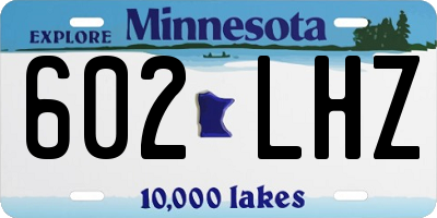 MN license plate 602LHZ