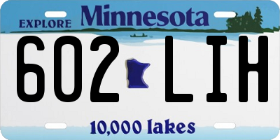 MN license plate 602LIH