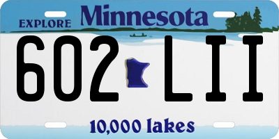 MN license plate 602LII