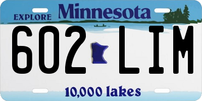 MN license plate 602LIM