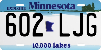 MN license plate 602LJG