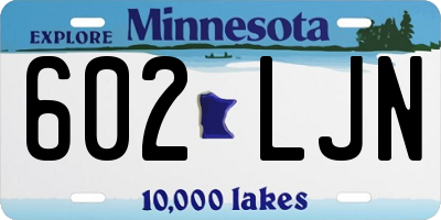 MN license plate 602LJN