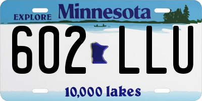 MN license plate 602LLU