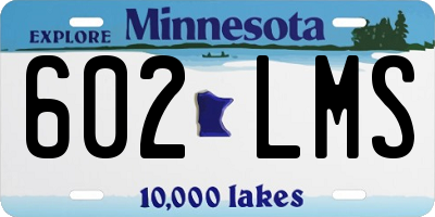 MN license plate 602LMS