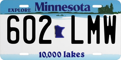 MN license plate 602LMW