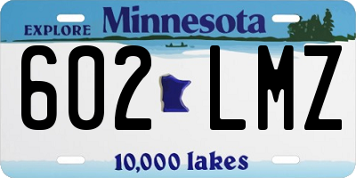 MN license plate 602LMZ