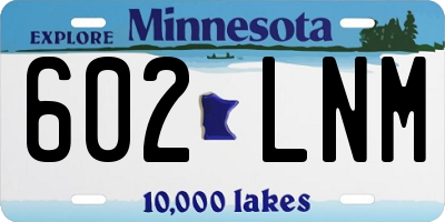 MN license plate 602LNM