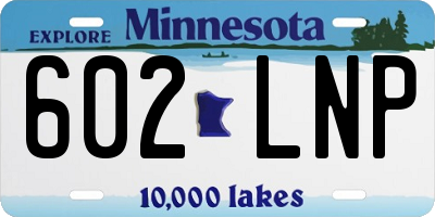 MN license plate 602LNP