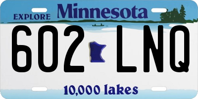 MN license plate 602LNQ