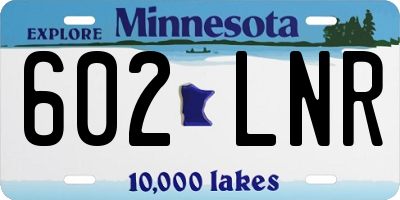 MN license plate 602LNR