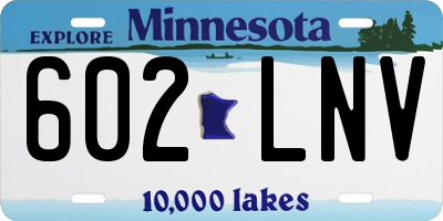 MN license plate 602LNV