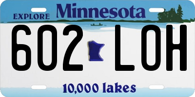 MN license plate 602LOH