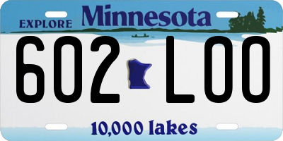 MN license plate 602LOO