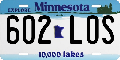 MN license plate 602LOS