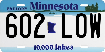 MN license plate 602LOW