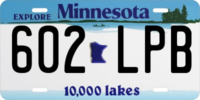 MN license plate 602LPB