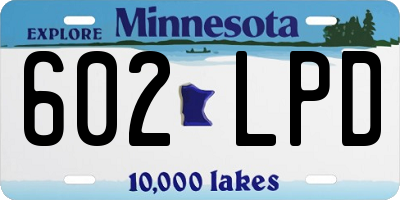 MN license plate 602LPD