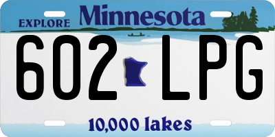 MN license plate 602LPG