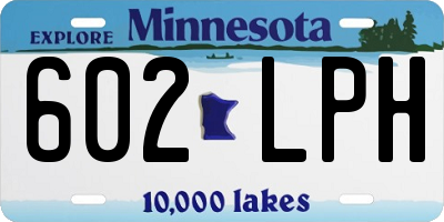 MN license plate 602LPH