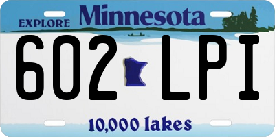 MN license plate 602LPI