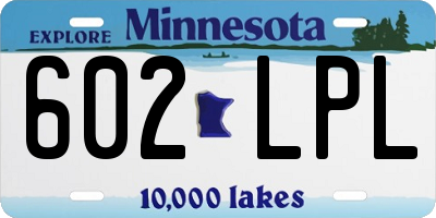 MN license plate 602LPL