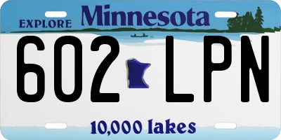 MN license plate 602LPN