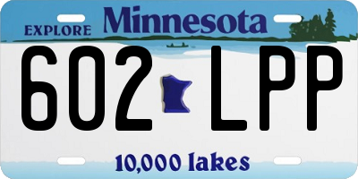 MN license plate 602LPP