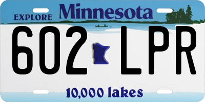 MN license plate 602LPR